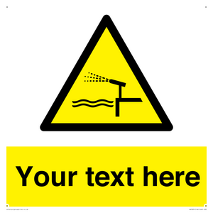 Custom warning water cannon